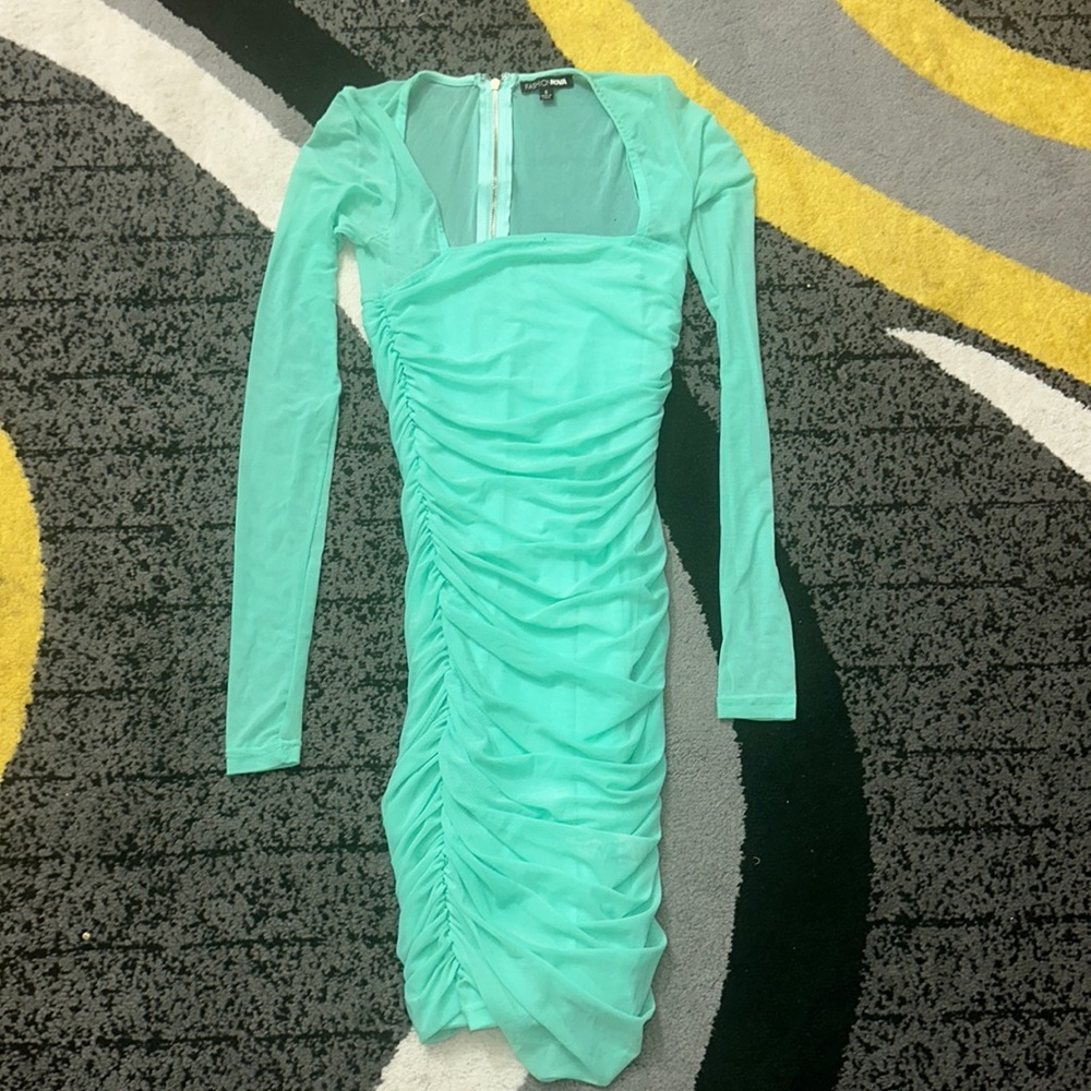 Mint green fashion nova dress